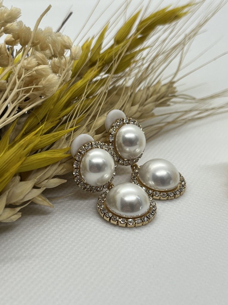 Boucles d'oreilles à clips sibille dorées